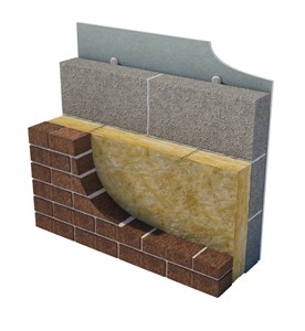 Superglass Superwall 36 is a British Board of Agrément (BBA) approved, non-combustible and water repellent glass mineral wool insulation cavity wall batt. The flexible batt is supplied at 455mm wide to allow easy installation between standard vertical wall tie spacings and minimum on-site cutting and waste.
