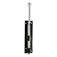 Monkey tail bolts are ideal for securing the top and / or bottom of gates and doors. They feature an extended length handle for ease of operation and remain closed under tension. Supplied with a flat plate keep and staple keep for fitting in either flush frame mounting, recess frame mounting or floor mounting applications. TIMCO fixings included.