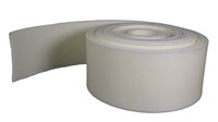 Polyethylene foam expansion joint filler, undercut and perforated to form a near mastic joint.