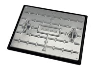 600x450mm Double Seal manhole cover and frame with locking screws and sealing gasket.