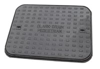 600x450 Solid Top Cast Iron Cover & Frame -  used in landscaping and pedestrian areas.