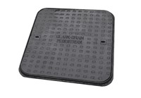 600x600 Solid Top Cast Iron Cover & Frame - used in landscaping and pedestrian areas.