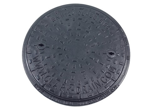 450mm Diameter Solid Top Ductile Iron Cover and Frame  - used in shopping districts, driveway and pavements.