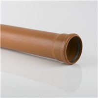 Under Ground 110mm x 6m Single Socket Pipe