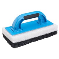 OX Tile Cleaner comes with a heavy duty Two Component Handle made using superior quality material and consists of two grout emulsifying pads. The black pad is used for cleaning, and the white pad is used for polishing.  The Ox Tile Cleaner brush can be used conveniently for daily household or industrial purposes and is durable and reliable.  The Tile Cleaner's pads are made with premium quality material, which helps you remove the stain quickly without damaging the tile with scratches.