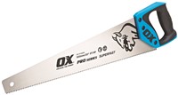 The OX Long Saw Blade comes with an integral angle stop for 45° and 90° degrees which are built into the handle for enhanced precision.  The blade of the OX Long Saw Blade has hardened teeth for fine and fast cuts, and the handsaw blade cuts with thrust and drag. This helps you to make quick and fine cuts on all types of wood consistently.  The strong build of the OX Long Saw Blade gives better stability to the tool and helps the user to make precise cuts. The OX Long Saw Blade is made using high-quality materials for better performance and sharpness.