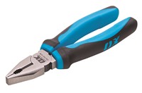 The OX Combination Pliers are multi-purpose tools, combining gripping jaws with wire cutters. They can be used for gripping, compressing, bending, twisting, extracting and cutting various materials.  The combination plier has a slim profile nose which helps in reaching into the tight areas which makes the users work easy.  The Combination Pliers are manufactured from hardened and tempered chrome vanadium steel which makes this diagonal cutting tool robust, rust-free and durable.  The OX Combination Pliers have hard edges and the precision cutter can be used on all wire qualities, even hard piano wires.  The handles of the OX Combination Pliers are made of rubber. The rubber grips on the pliers make them slip-resistant and comfortable to use.