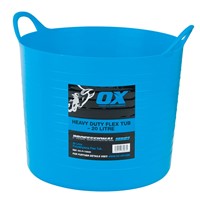 The OX pro heavy duty is a polyethylene flex tub.