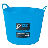 The OX pro heavy duty is a polyethylene flex tub.