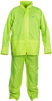 The OX rain suit is made from durable PVC,  the jacket and trousers will provide waterproof protection.  The jacket has zip front, elasticated inner cuffs and concealed hood.