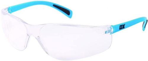 These safety glasses come with clear lenses.