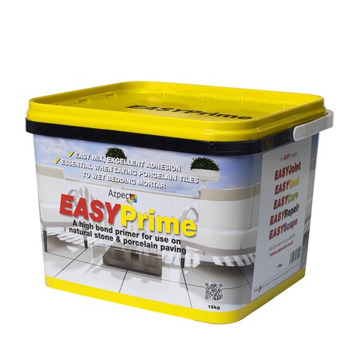 EASYPrime is a polymer modified cementitious slurry primer. It is an easy to apply high strength bonding agent for use when laying natural stone and porcelain paving. Ensures full and permanent contact is achieved with the aggregated mortar in the bedding layer. Suitable for application in domestic, commercial and public areas.

Coverage depends on the coated film depth and the porosity and texture of the rigid bound sub-base. As a guide, a single 5kg sachet of EASYPrime will cover a minimum of approximately 8.0 sq.mtr.