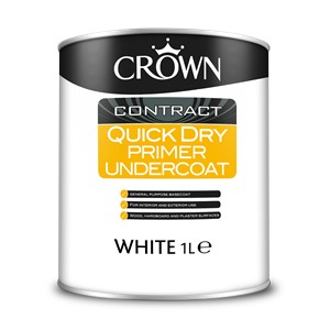 Crown Contract Quick Dry Primer Undercoat is a time saving water based primer and undercoat in one.