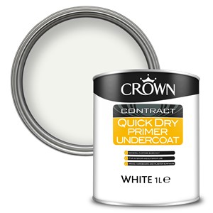 Crown Contract Quick Dry Primer Undercoat is a time saving water based primer and undercoat in one.