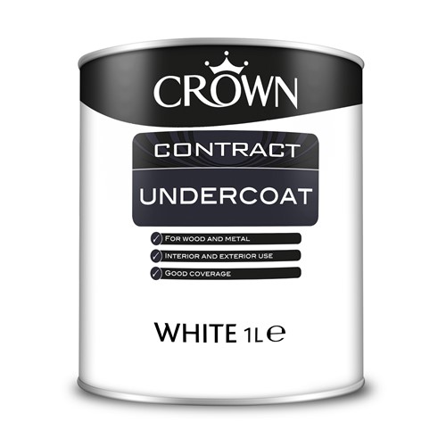 Crown Contract Undercoat is a traditional solvent-borne undercoat which hides imperfections and acts as the perfect foundation to achieve a long lasting finish with Crown Contract High Gloss.