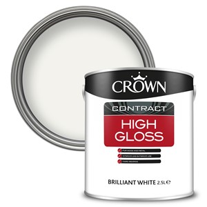 Crown Contract High Gloss is a traditional solvent-borne liquid gloss which provides a tough and durable high sheen finish, which flows beautifully off the brush.