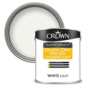 Crown Contract Quick Dry Primer Undercoat is a time saving water based primer and undercoat in one.