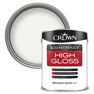Crown Contract High Gloss is a traditional solvent-borne liquid gloss which provides a tough and durable high sheen finish, which flows beautifully off the brush.