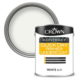 Crown Contract Quick Dry Primer Undercoat is a time saving water based primer and undercoat in one.