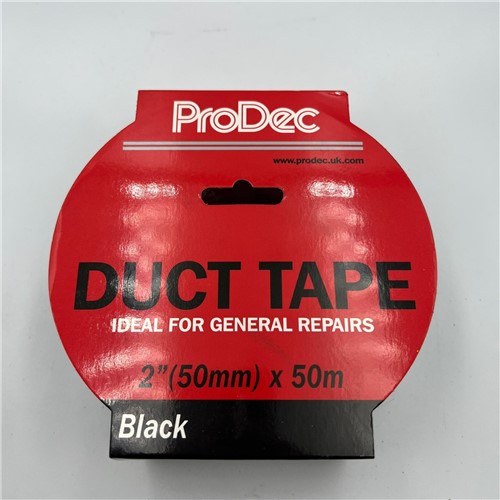 Trade quality vinyl cloth-reinforced black duct tape ideal for repair work
Easy to tear by hand
2&quot; width x 50m length