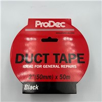 Trade quality vinyl cloth-reinforced black duct tape ideal for repair work
Easy to tear by hand
2" width x 50m length