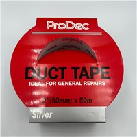 Trade quality vinyl cloth-reinforced silver duct tape ideal for repair work
Easy to tear by hand
2" width x 50m length