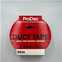 Trade quality vinyl cloth-reinforced white duct tape ideal for repair work
Easy to tear by hand
2" width x 50m length