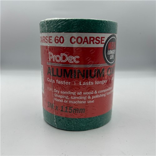 General purpose aluminium oxide for machine and hand sanding
Resin-over-resin bonded for long life
Crack resistant backing paper
60 grit
5m x 115mm width ideal for machine sanders