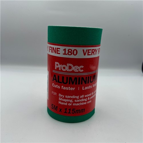 General purpose aluminium oxide for machine and hand sanding
Resin-over-resin bonded for long life
Crack resistant backing paper
180 grit
5m x 115mm width ideal for machine sanders
