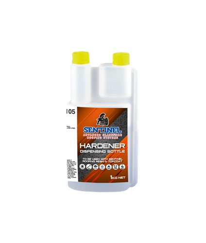 Catalyst or Hardener - you need to add at a rate of between 1 and 4% by weight depending on the weather conditions.
