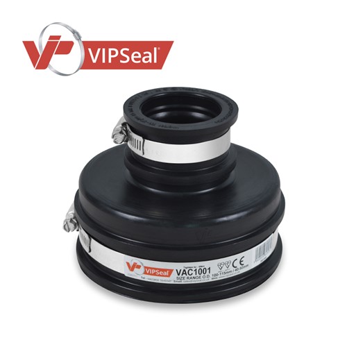 VAR Adaptor Couplings

VIPSeal&#174; VAR adaptor couplings incorporate an extra wide tension band at one end to allow a secure connection from clay pipe to structured, twin wall or ribbed plastic pipe.

Adaptor coupling applications:

Connect pipes with a significantly different outside diameter
Connect lateral to unadopted sewers
Connect pipes to prefabricated structures: manholes, inspection chambers, septic tanks
Connect clay pipes to structured, twin wall, and ribbed plastic pipes