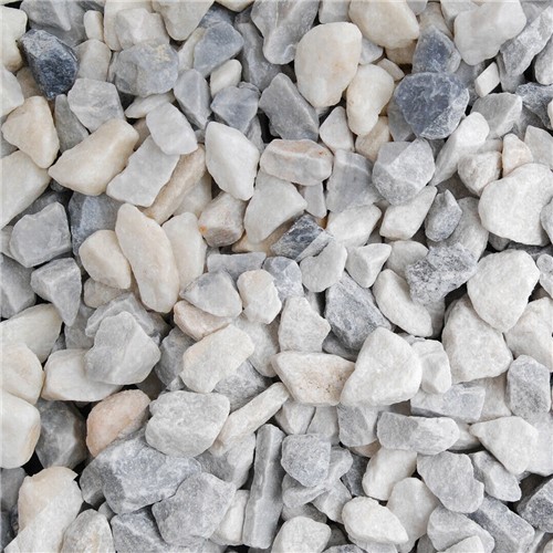 Polar Ice is a stunning mix of light and darker/grey and white chippings. Ideal for driveways, rockeries and borders. This product is supplied washed.