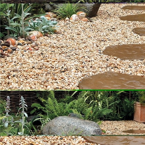 Apricot Gravel is an attractive, water-worn beach gravel made from a mix of apricot, orange and white stones. It creates striking ground cover material in both contemporary and traditional settings. Hard-wearing, low maintenance larger 14mm - 22mm gravel for borders, garden paths, arbour settings as well as pond and water feature surrounds.