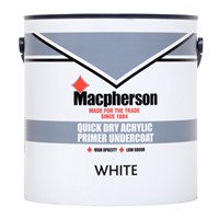 Macpherson Quick Dry Acrylic Primer Undercoat is a low VOC product which is thinned with water and suitable for both interior and exterior use. It is touch dry in 2 hours and recoatable after 4 hours.