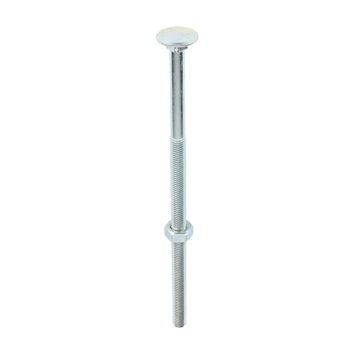 A domed head bolt with a square anti spin shoulder mainly used for clamping timber or attaching ironmongery to timber. NOTE: Nuts included and markings visible on the domed head. All sizes up to and including 150mm are fully threaded and lengths 160mm and above all have 150mm thread length.

• Manufactured from grade 4.8 carbon steel