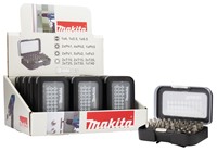 12 setsCounter display (12 sets) of 31 pcs screwbit set.Screw bit set for drivers. The set 30 contains screw bits with length of 25mm (2 x PH1, 4 x PH2, PH3, 2 x PZ1, 5 x PZ2, PZ3, SL4, SL5.5, SL6.5, 2 x T10, 2 x T15, 2 x T20, 3 x T25, 2 x T30, T40) and 1 sleeve chuck bit holder. Total of 31 pieces in a plastic case. Pack of 12 sets
