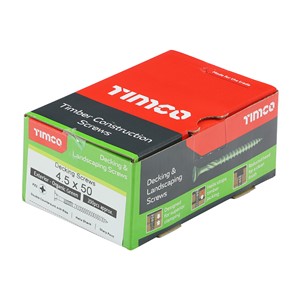 An economic but highly effective softwood decking screw. Plated to withstand up to 500 hours in a salt spray cabinet and designed to give a rapid installation and a secure fixing.

• Ribs under head for improved countersinking
• Helix shank for removing debris and to improve clamping
• 25° sharp point and single lead for a fast start and improved thread acceptance