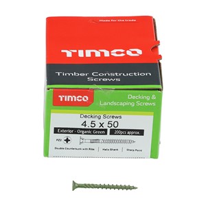 An economic but highly effective softwood decking screw. Plated to withstand up to 500 hours in a salt spray cabinet and designed to give a rapid installation and a secure fixing.

• Ribs under head for improved countersinking
• Helix shank for removing debris and to improve clamping
• 25° sharp point and single lead for a fast start and improved thread acceptance
