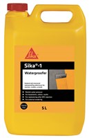 5ltr Sika®-1 Waterproofer is an aqueous solution containing complex colloidal silicates. In the presence of water these swell and block the capillaries and pores in the applied sand/cement renders, screeds and mortar to provide an effective barrier against the transmission of liquid water.