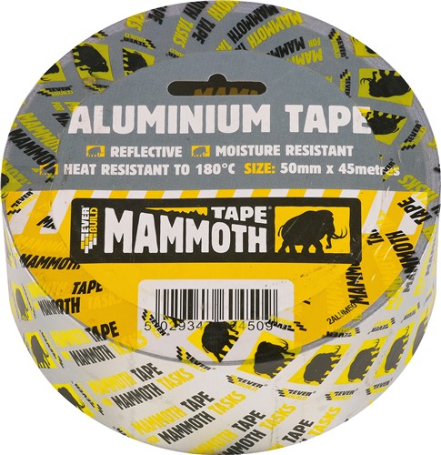 Heat and Light reflective Aluminium Foil Tape, heat resistant to 180&#176;C, Flame Retardant to Class O. Excellent moisture resistance, ideal for use as a vapour barrier between foil faced insulation panels in roof and wall applications, duct sealing on all types of air conditioning and ventilation and protecting wires and pipes from heat.