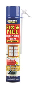 Fix &amp; Fill Expanding Foam is a quick-setting polyurethane-based foam which expands greatly on application and yields up to 150% its original volume.