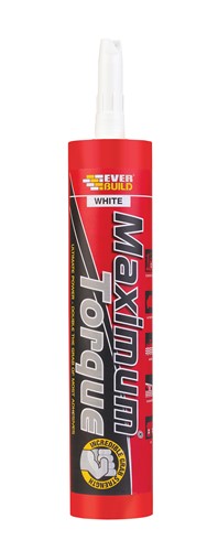 Everbuild Maximum Torque, based on next generation hybrid polymer technology is the ultimate high grab adhesive, providing a level of immediate grab strength not previously possible with cartridge packed adhesives.