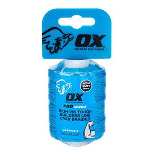 OX Pro nylon braided builders line 105m, OX-P104210, OX Tools brick line, OX Pro cyan builders line, 1015074