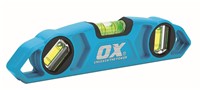 The OX Pro Tough Torpedo Level 250mm is built for precision in tight spaces. Its compact 250mm size makes it ideal for plumbing, electrical, and finishing work. Constructed with a robust aluminium body and shock-resistant end caps, it’s designed to handle site conditions. Easy-to-read vials provide accurate horizontal, vertical, and 45° measurements. A strong magnetic base allows hands-free use on metal surfaces, adding convenience on the job.