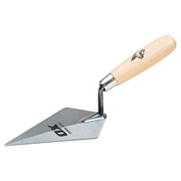 The OX-T017915 OX Trade Pointing Trowel 6"/152mm with a wooden handle is a solid and reliable tool for finishing joints, pointing brickwork, and applying mortar in tight areas. Made from durable carbon steel, the blade offers strength and long service life. The traditional wooden handle provides a comfortable grip and good control, making it ideal for general site and trade use. A cost-effective pointing trowel designed for consistent performance.