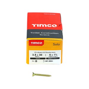 Solo Woodscrew PZ2 CSK-ZYP 3.5x30mm (200)