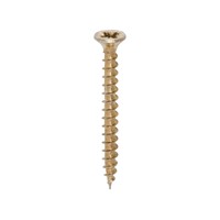 A single thread woodscrew mainly used in various types of timber and man-made boards or into masonry with the use of a plastic plug.

• Double countersunk reduces the likelihood of head shear and assists completion of countersinking
• Wax lubricated to enhance screw insertion time, extra driving torque and resistance to corrosion
• 40° deep single thread to provide a secure fixing with high pull-out resistance
• 25° sharp point and single lead for a fast start and improved thread acceptance
• All sizes up to and including 75mm are fully threaded and lengths 80mm and above all have 70mm thread length