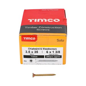 Solo Woodscrew PZ2 CSK-ZYP 3.5x35mm (200)