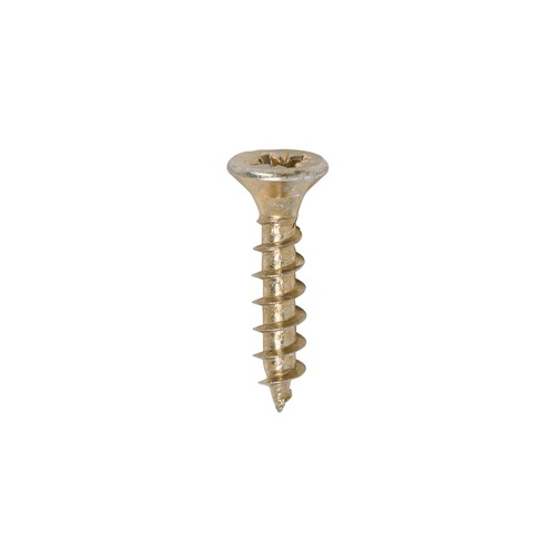 A single thread woodscrew mainly used in various types of timber and man-made boards or into masonry with the use of a plastic plug.

• Double countersunk reduces the likelihood of head shear and assists completion of countersinking
• Wax lubricated to enhance screw insertion time, extra driving torque and resistance to corrosion
• 40&#176; deep single thread to provide a secure fixing with high pull-out resistance
• 25&#176; sharp point and single lead for a fast start and improved thread acceptance
• All sizes up to and including 75mm are fully threaded and lengths 80mm and above all have 70mm thread length