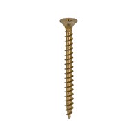 A single thread woodscrew mainly used in various types of timber and man-made boards or into masonry with the use of a plastic plug.

• Double countersunk reduces the likelihood of head shear and assists completion of countersinking
• Wax lubricated to enhance screw insertion time, extra driving torque and resistance to corrosion
• 40° deep single thread to provide a secure fixing with high pull-out resistance
• 25° sharp point and single lead for a fast start and improved thread acceptance
• All sizes up to and including 75mm are fully threaded and lengths 80mm and above all have 70mm thread length